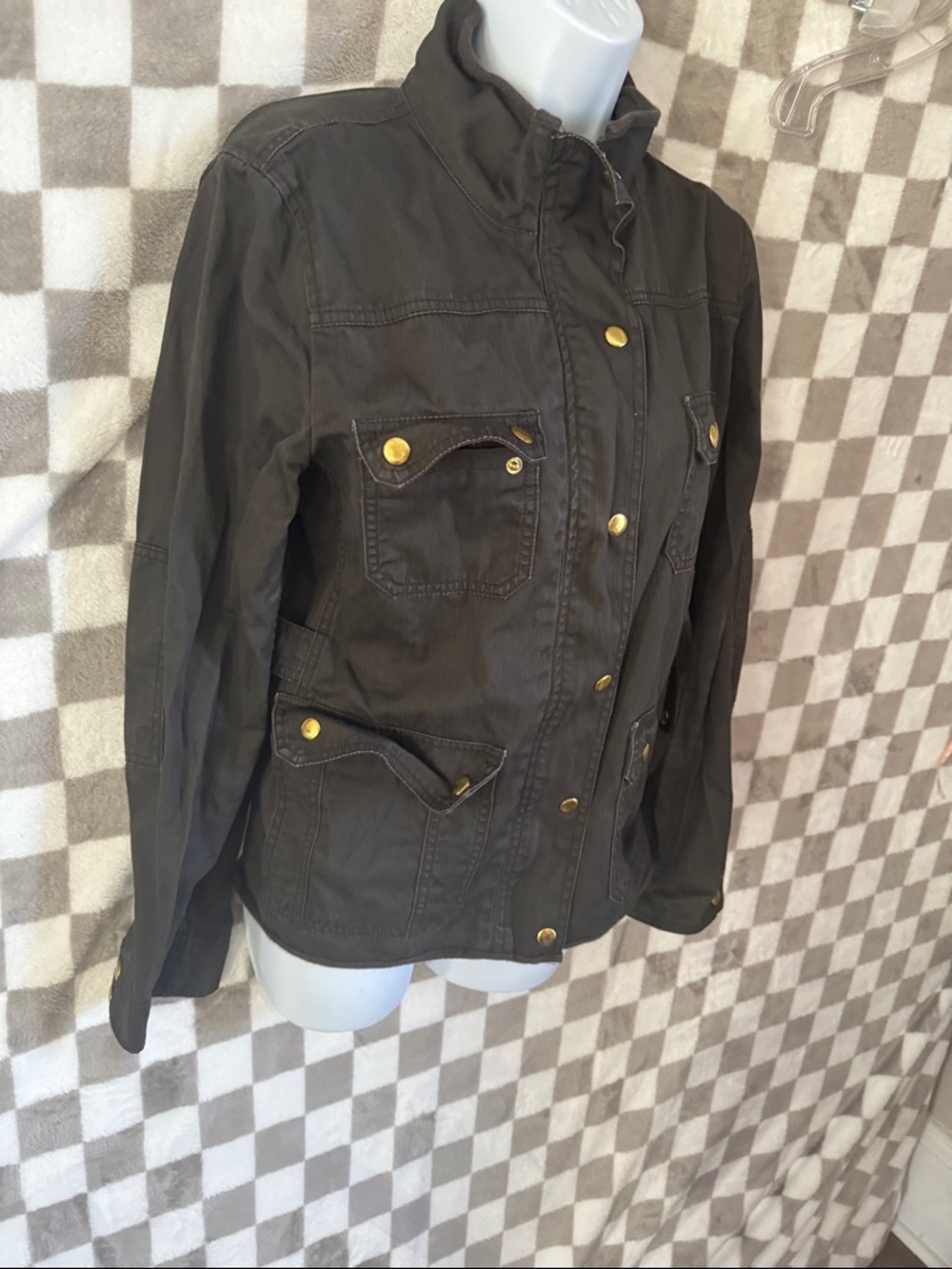 J. CREW Downtown Women Field Button up / Zipper Jacket Size M/Medium - Picture 5 of 9